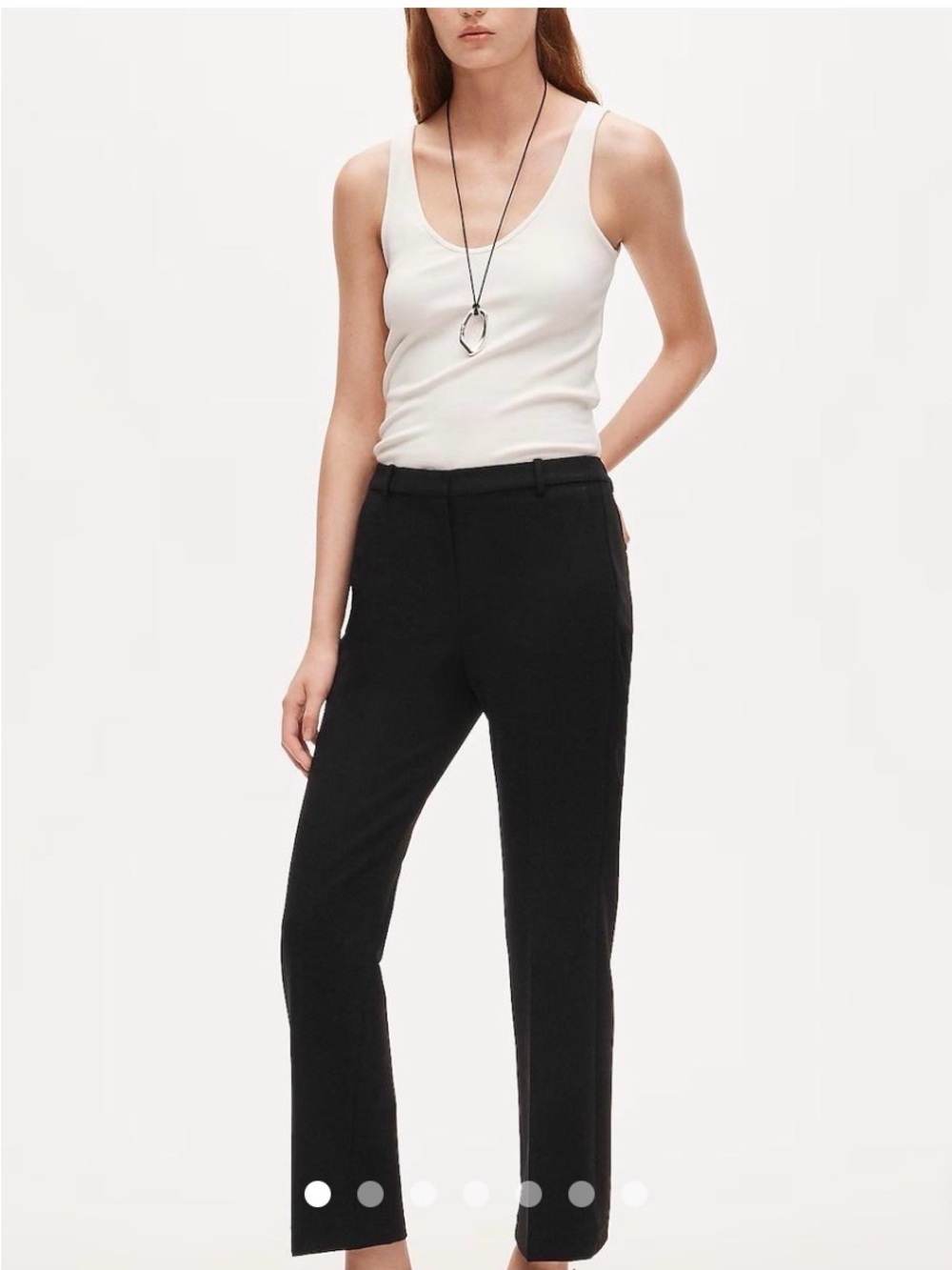 Classic J. Crew Kaya Black Straight-Leg Dress Pants